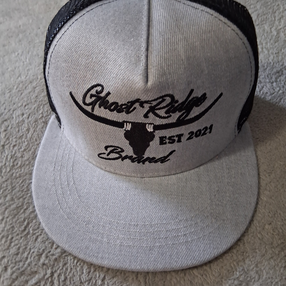 Ghost Ridge Gray Adjustable Cap Hat – Classic Logo Baseball Style – Unisex- NEW